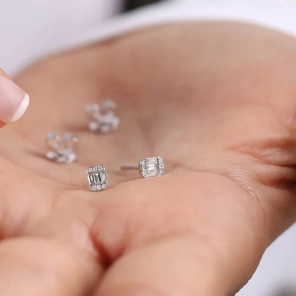 0.10CTW Minimal Dainty Diamond Earrings