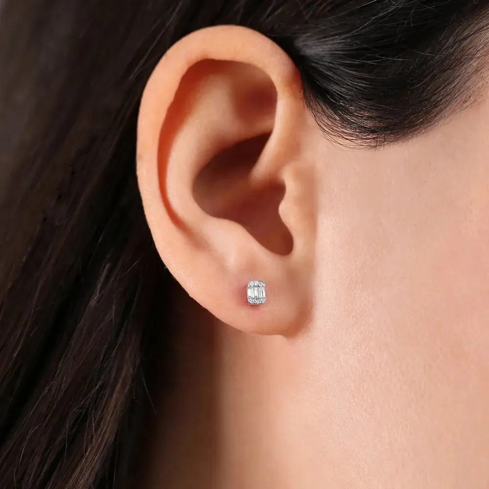 0.10CTW Minimal Dainty Diamond Earrings