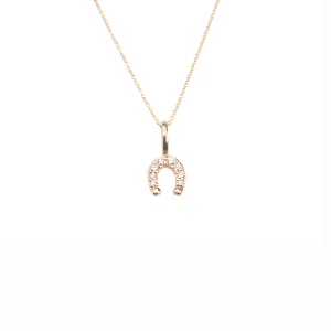 14k Diamond Horseshoe Necklace