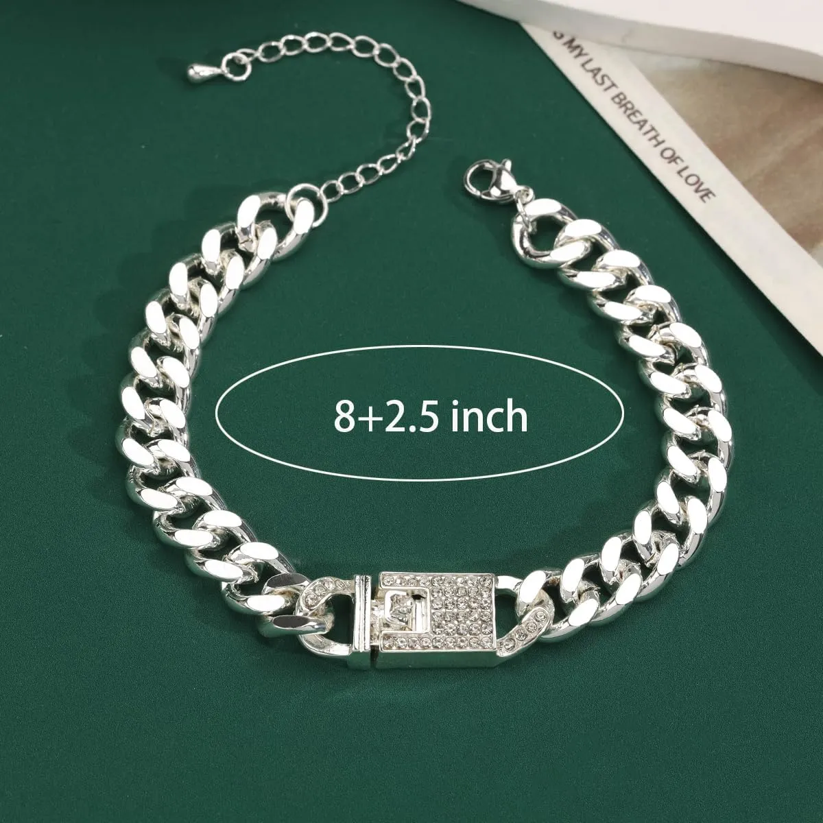 14K Gold Anklets for Women Waterproof Rhinestone Ankle Bracelet Layered Cuban Link Chain Diamond Anklet Beach Jewelry for Women