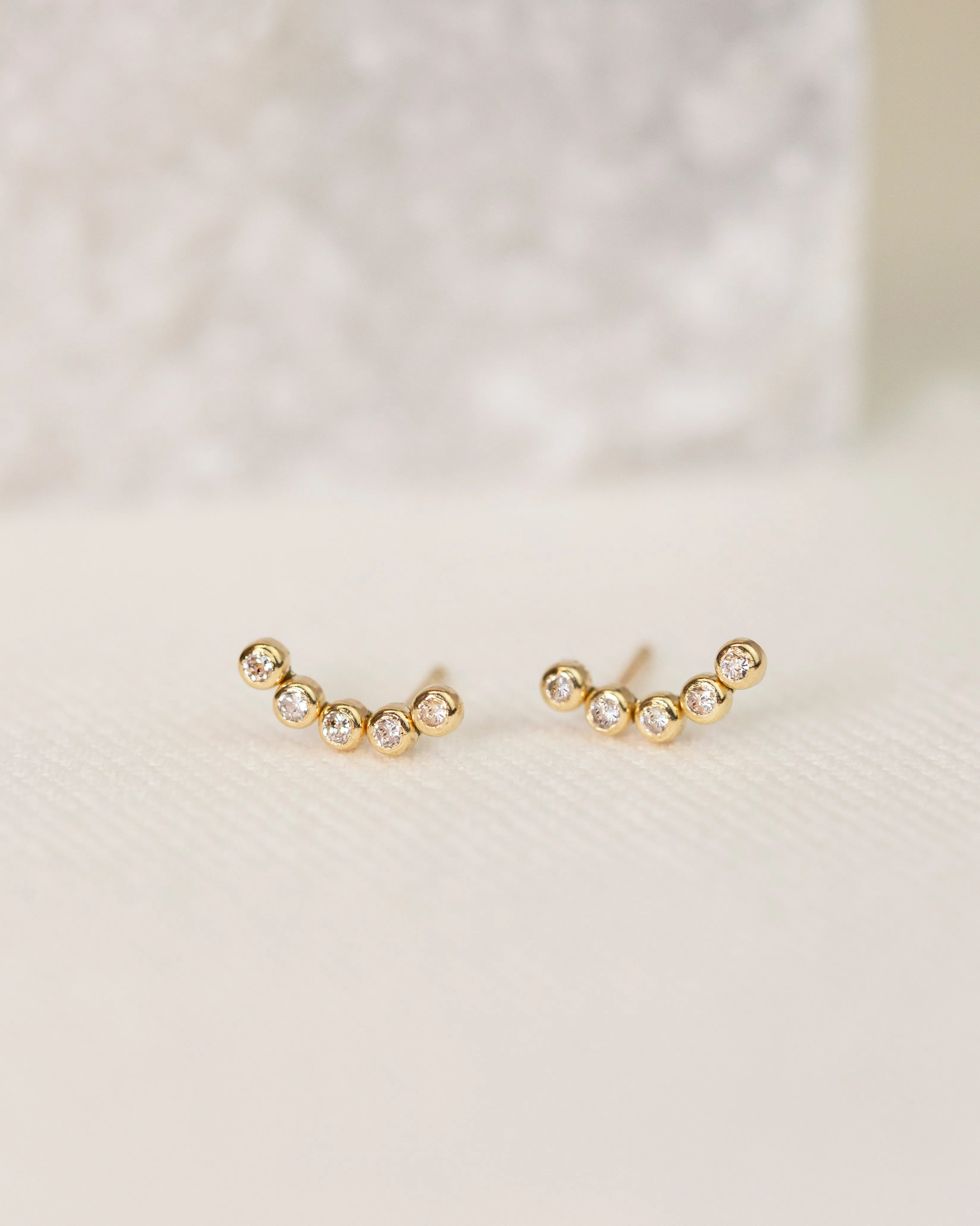 14k Swoop Climber Earrings