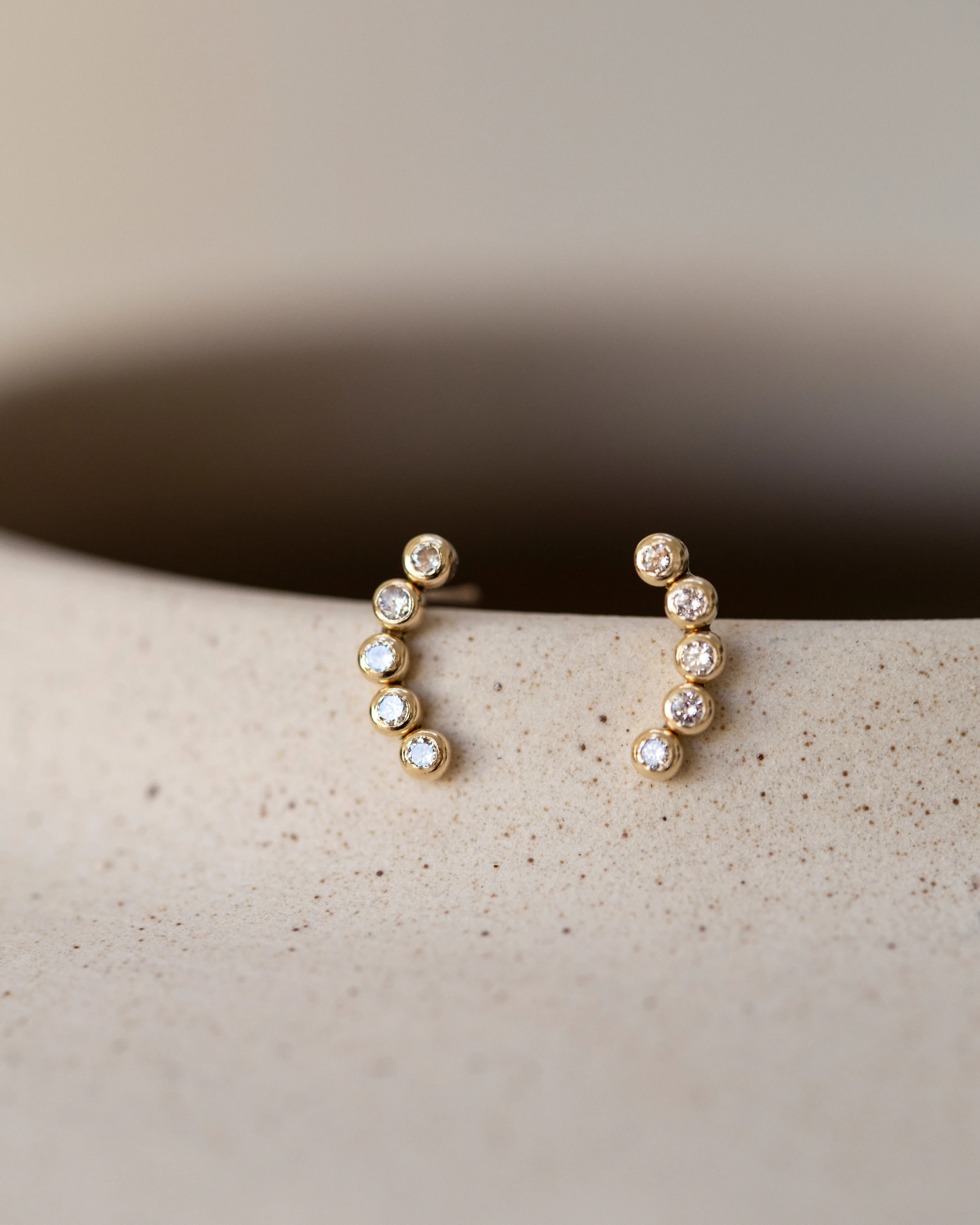 14k Swoop Climber Earrings