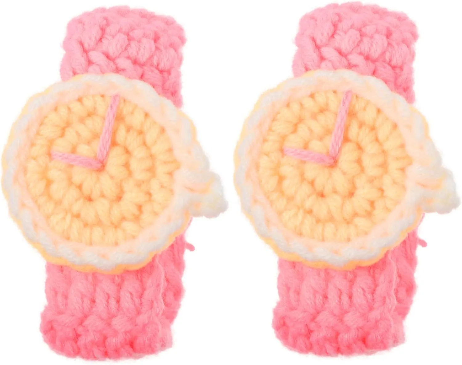 2Pcs Woolen Yarn Bracelet Creative Hand Strap Unisex Hand Knitted Watch Jewelry for Adults for Parties Weddings Daily Wear