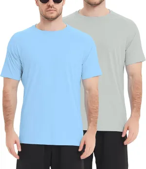 4 Pack Mens Rash Guard UPF 50  Short Sleeve Swim Shirt UV Sun Protection SPF Quick Dry Water Fishing Shirts