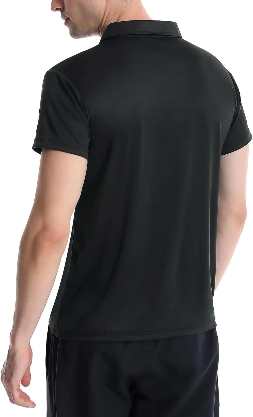 5 Pack Polo Shirts for Men Dry Fit Short Sleeve Golf T-Shirt Moisture Wicking Collared Casual Work Tops