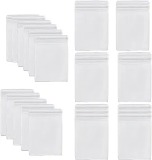 50 PCS Resealable Jewelry Pouches Earring Bags Jewelry Plastic Zip Bags Mini Baggies for Jewelry Poly Bags Earrings Storage Bags