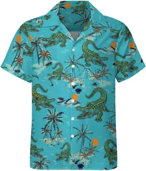 80s 90s Hawaiian Shirts for Men Vintage Button Down Short Sleeve Shirt, 80s Outfit Party Disco Beach Shirts