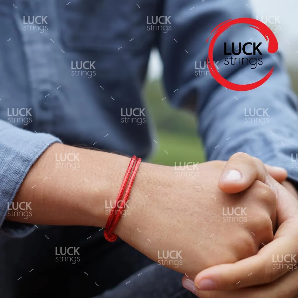 Adjustable Red String Blessing Bracelet - Symbol of Protection, Love, and Blessings | Durable, Waterproof Cord with Leather-Like Finish, 2mm Thick (2.5mm thickest)