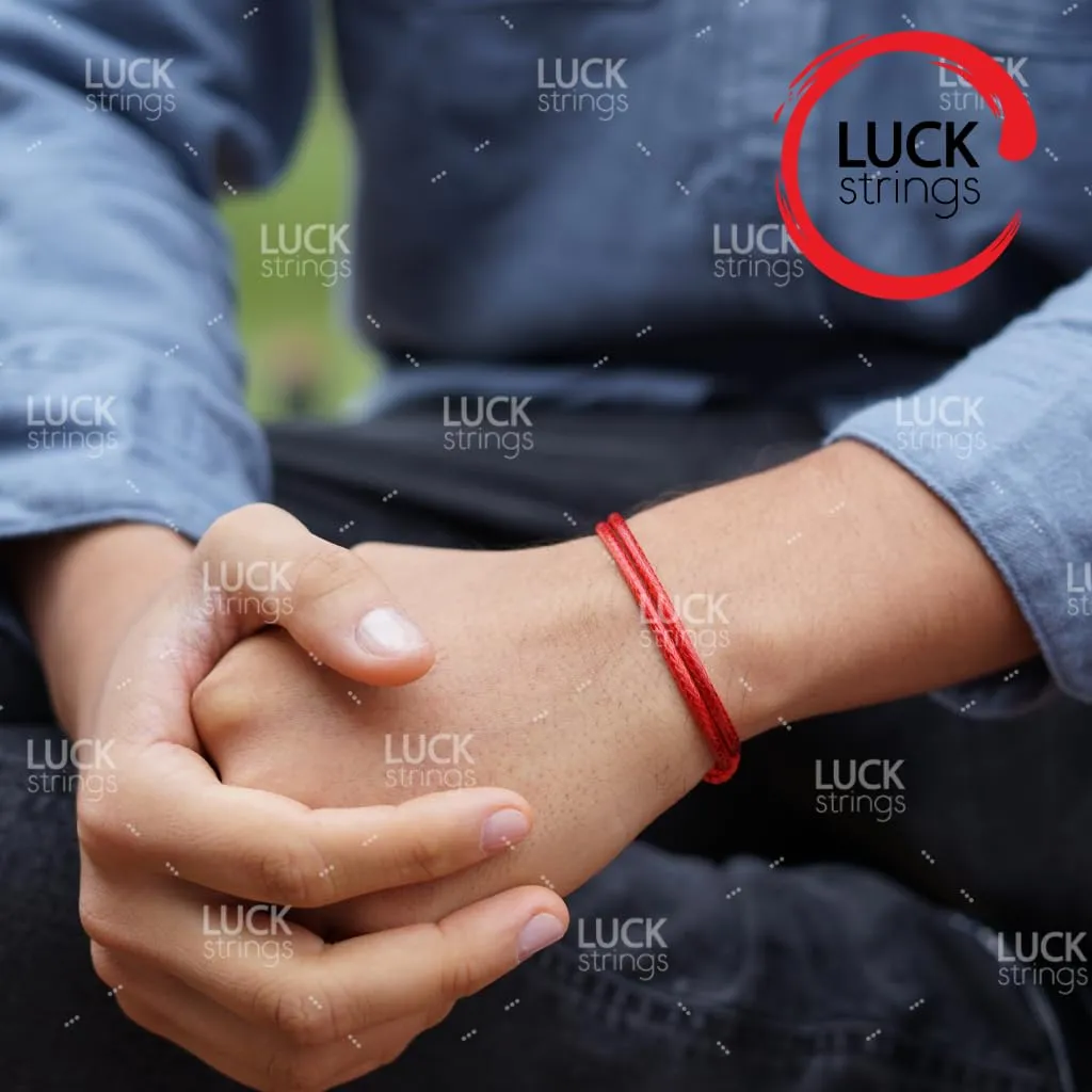 Adjustable Red String Blessing Bracelet - Symbol of Protection, Love, and Blessings | Durable, Waterproof Cord with Leather-Like Finish, 2mm Thick (2.5mm thickest)