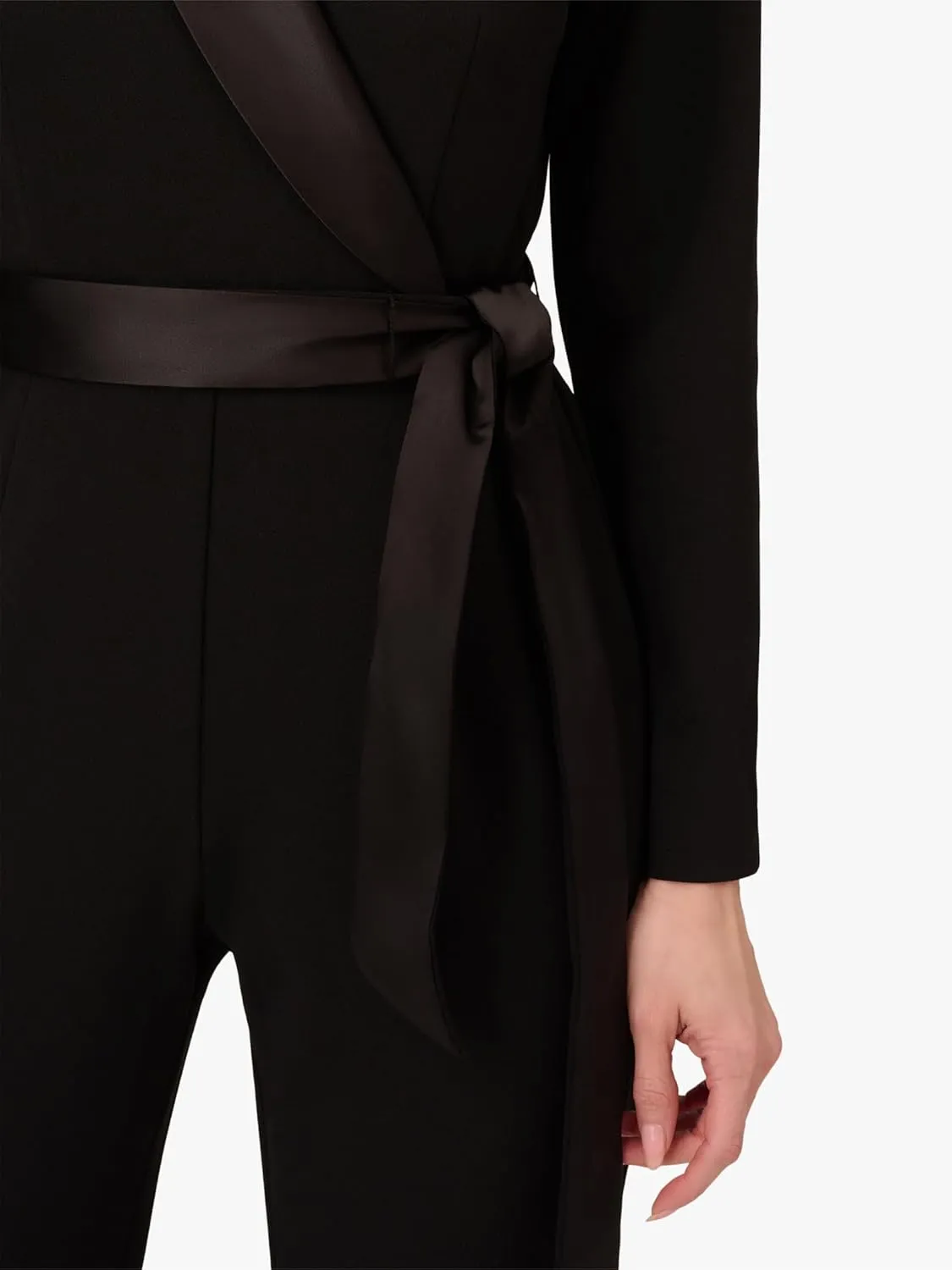 Adrianna Papell womens Crepe Tuxedo Jumpsuit
