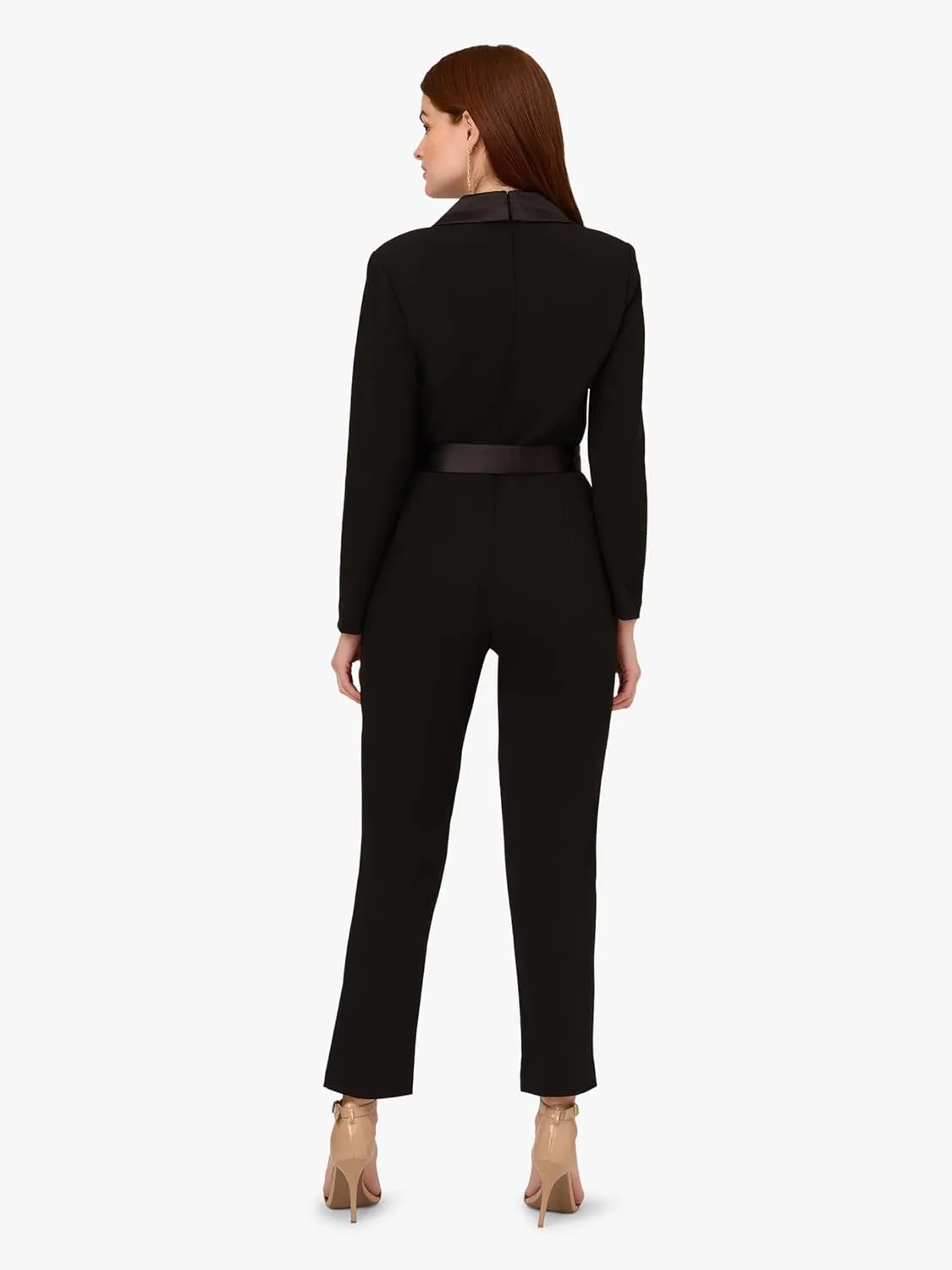 Adrianna Papell womens Crepe Tuxedo Jumpsuit