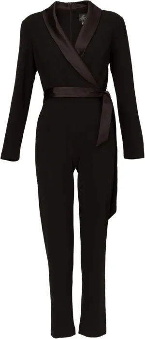 Adrianna Papell womens Crepe Tuxedo Jumpsuit