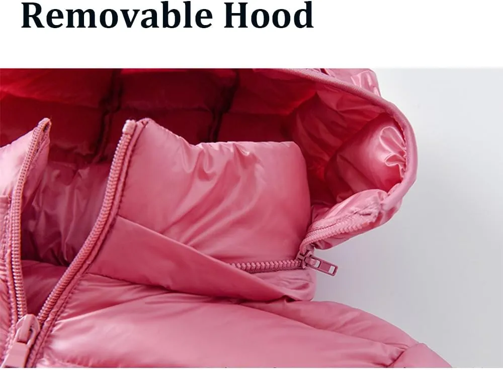 AirPlace Long Lightweight Down Jackets for Women Removable Hood Down Coats Quilted Puffer Jackets Parka Warm Winter Jacket