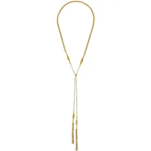Anastasia Minimal Lariat Necklace In Gold
