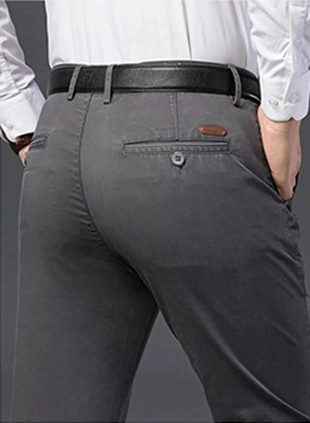 Banana Bucket Mens Slim Fit Dress Pants Khaki Skinny Stretch Chino Pants Casual Flat Front Business Trousers with Pockets