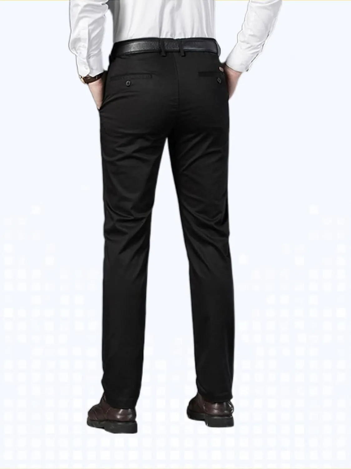 Banana Bucket Mens Slim Fit Dress Pants Khaki Skinny Stretch Chino Pants Casual Flat Front Business Trousers with Pockets