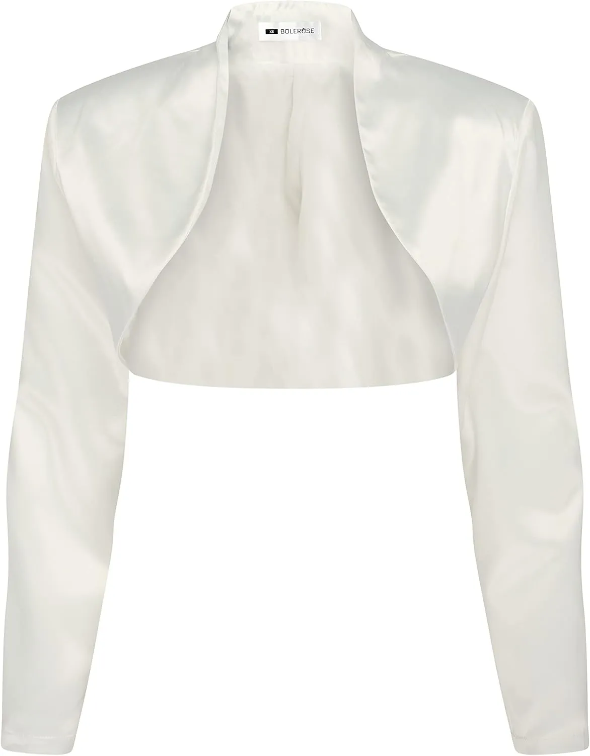 BOLEROSE Formal Long Sleeve Satin Bolero Shrug