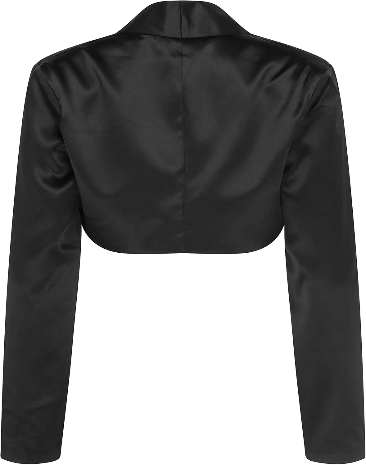 BOLEROSE Formal Long Sleeve Satin Bolero Shrug
