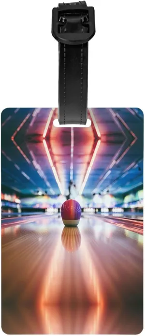 Bowling Ball Luggage Tags for Luggage Handbags Travel Bag Tags Holiday Flight and Cruise Travel with Id