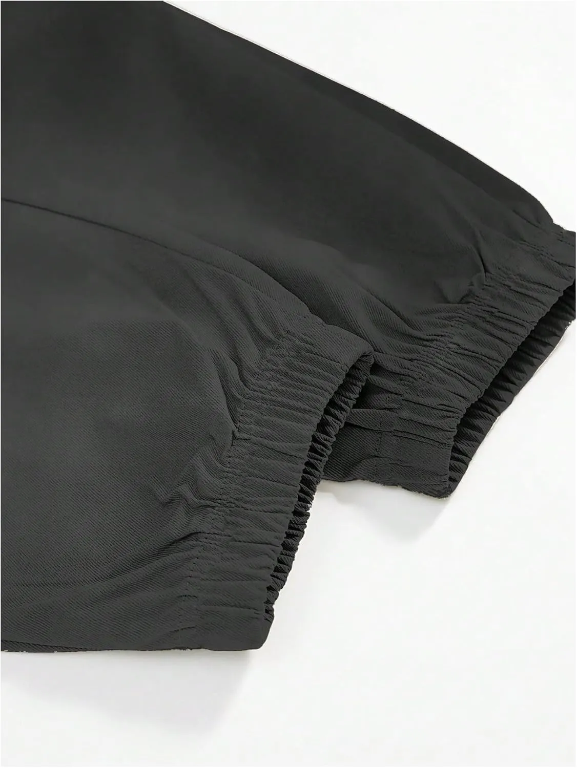 Boy's Wide Leg Cargo Pants Drawstring Waist Baggy Track Pants Trousers Streetwear