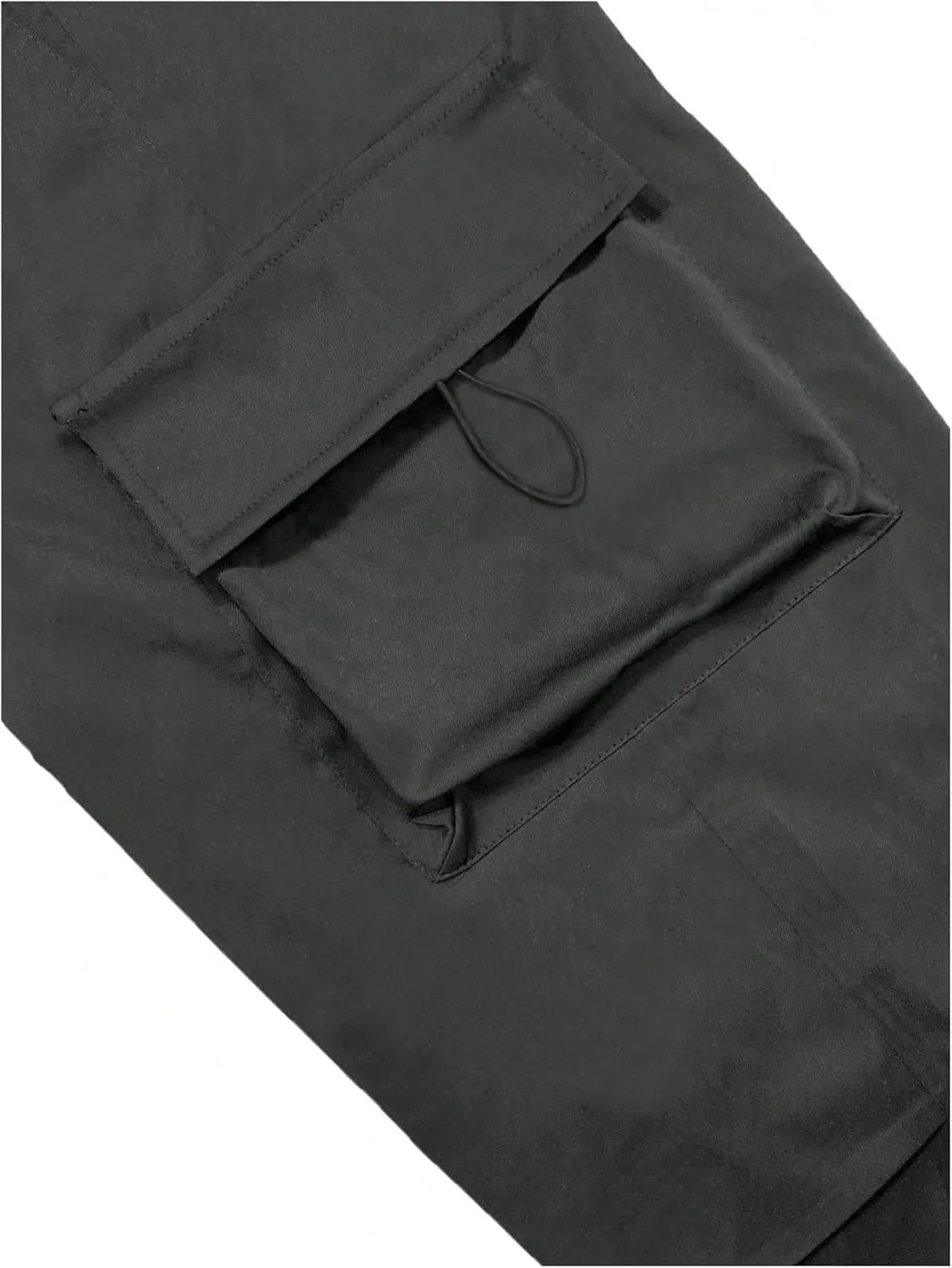 Boy's Wide Leg Cargo Pants Drawstring Waist Baggy Track Pants Trousers Streetwear