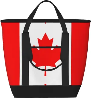 Canadian flag Women's tote bags and reusable women's beach bags are suitable for travel insulation and cooling bags.
