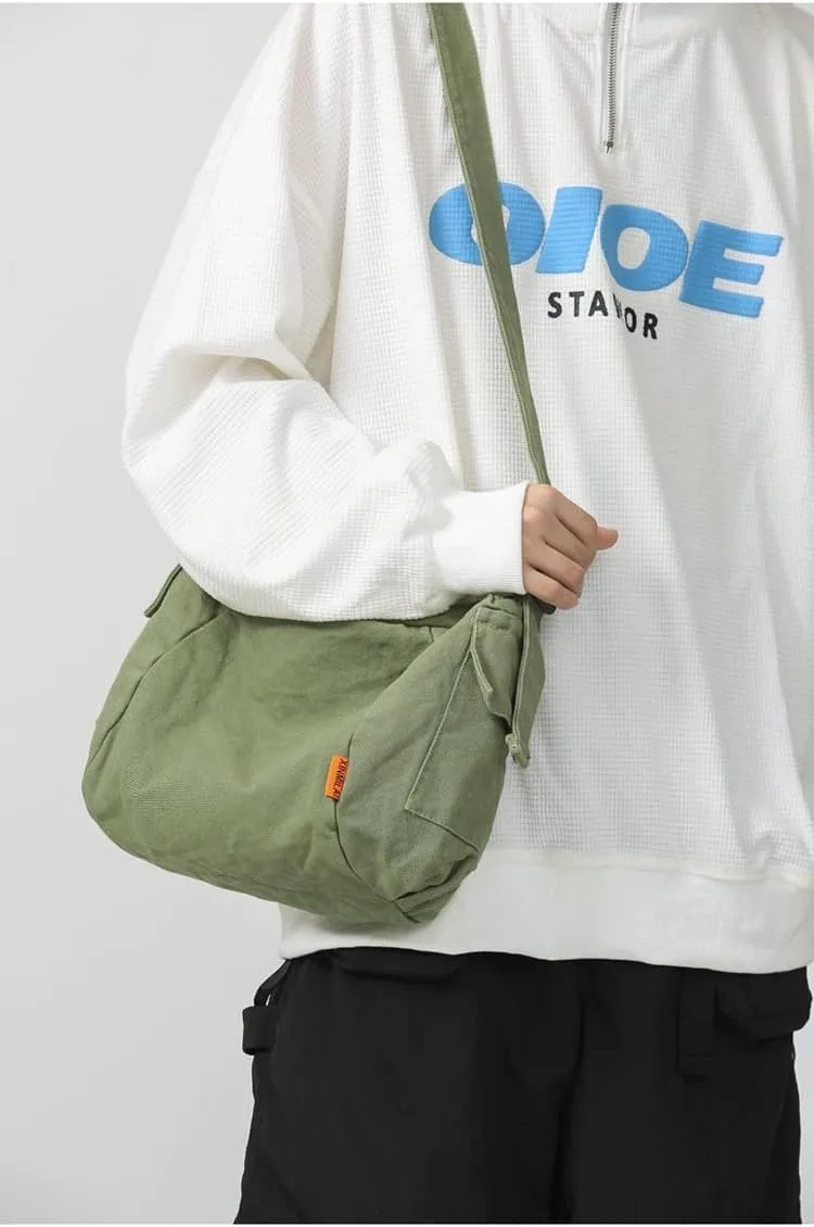 Canvas Hobo Bags Purses Vintage Shoulder Bags Y2K Grunge Hippie Crossbody Bags Satchel Bag Messenger Bag Shopping Travel
