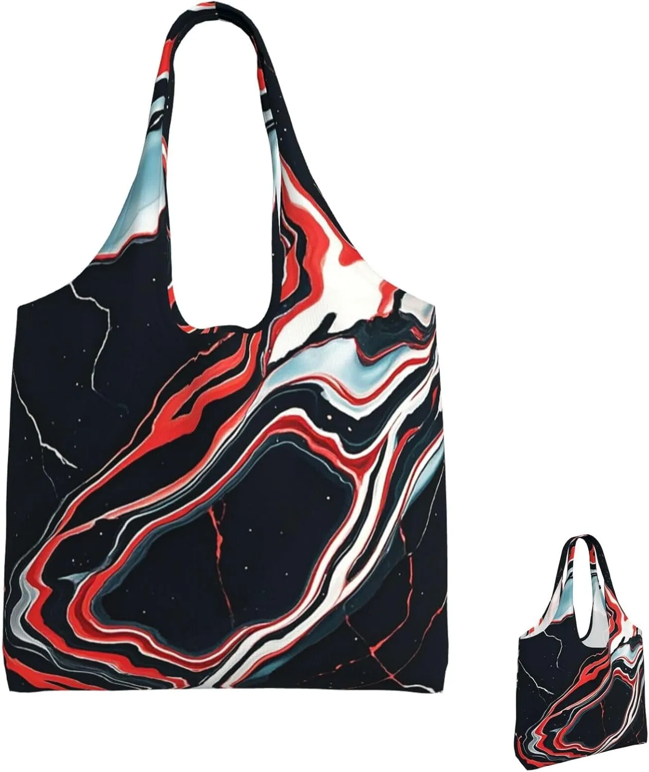 Canvas Tote Bag Reusable Grocery Bags Lightweight Handbag Cute Black Pug Dog Tote Bag for Shopping Cloth Bags
