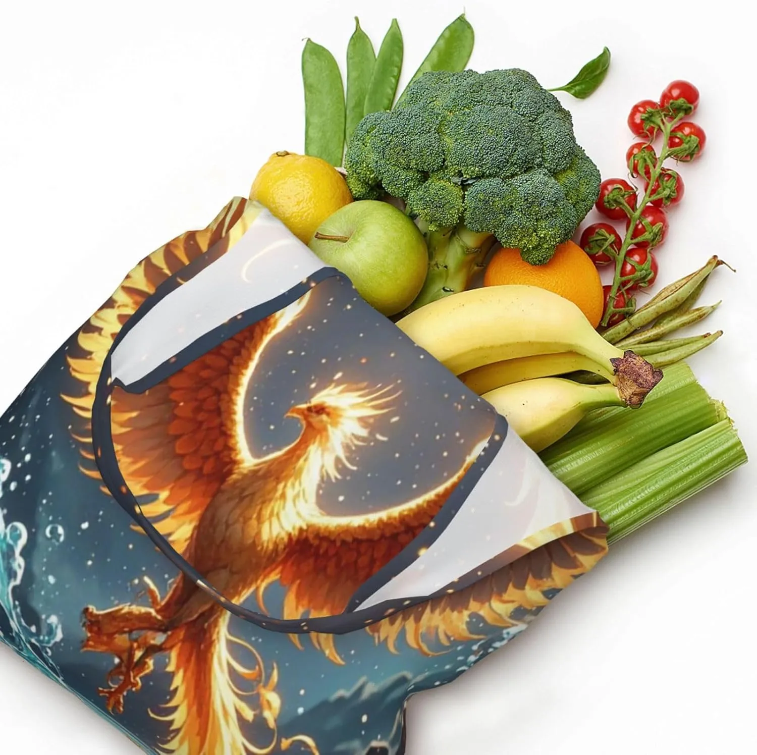 Canvas Tote Bag Reusable Grocery Bags Lightweight Handbag Lion image Tote Bag for Shopping Cloth Bags