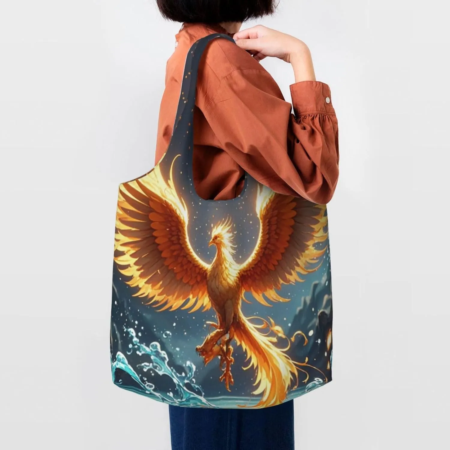 Canvas Tote Bag Reusable Grocery Bags Lightweight Handbag Lion image Tote Bag for Shopping Cloth Bags