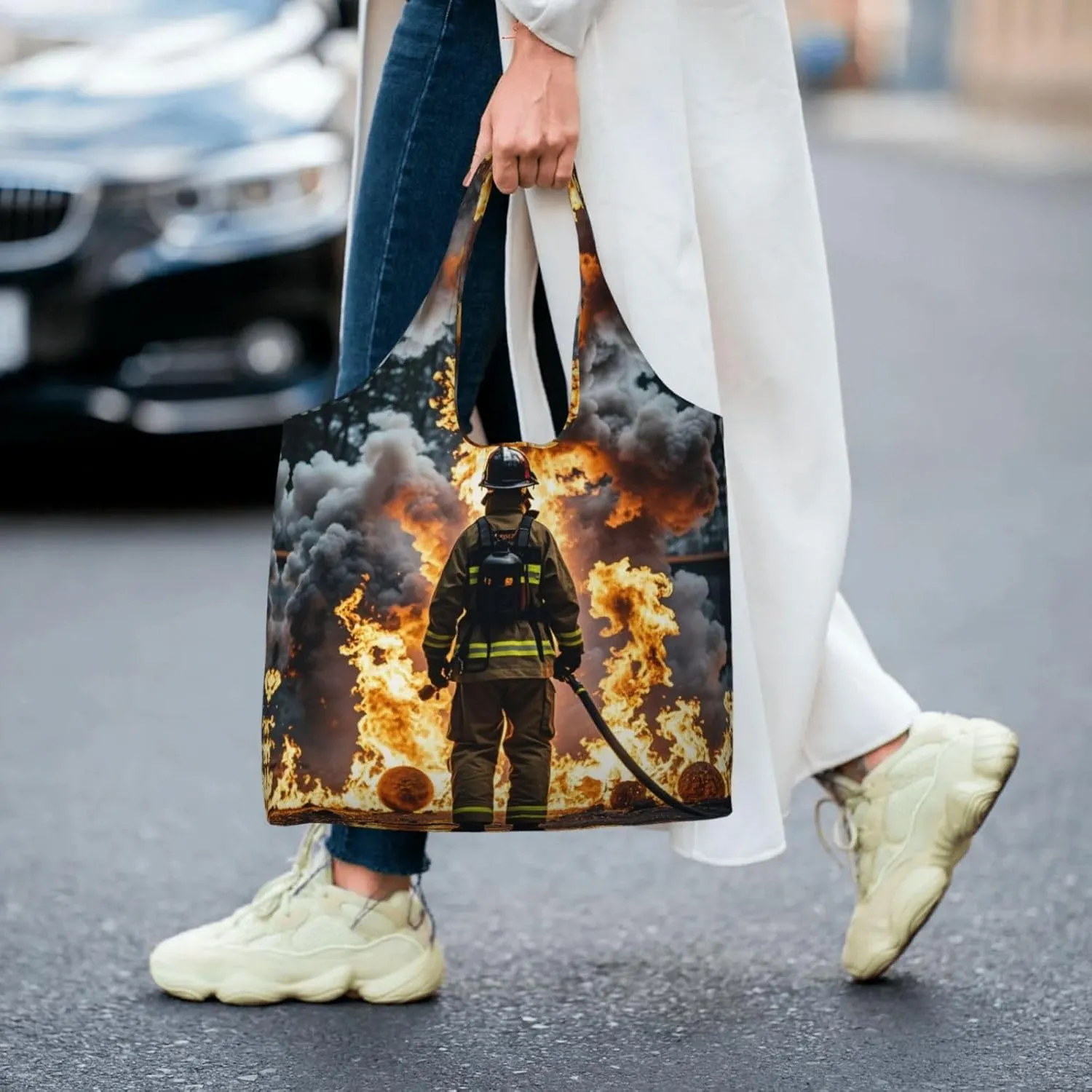 Canvas Tote Bag Reusable Grocery Bags Lightweight Handbag Lion image Tote Bag for Shopping Cloth Bags