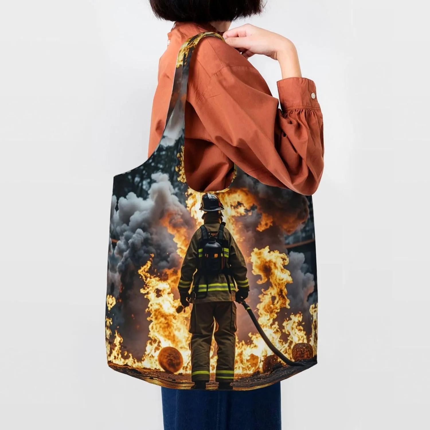Canvas Tote Bag Reusable Grocery Bags Lightweight Handbag Lion image Tote Bag for Shopping Cloth Bags