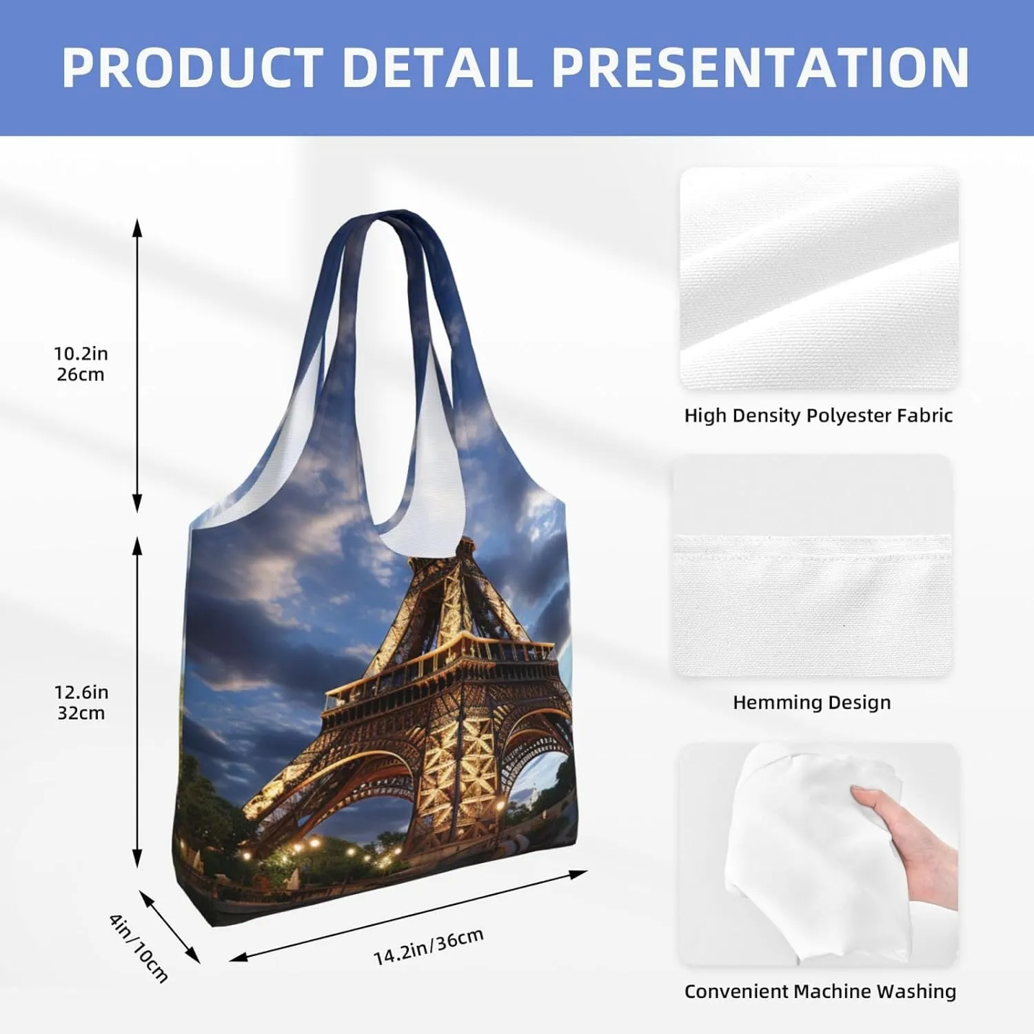 Canvas Tote Bag Reusable Grocery Bags Lightweight Handbag Northern Lights Tote Bag for Shopping Cloth Bags
