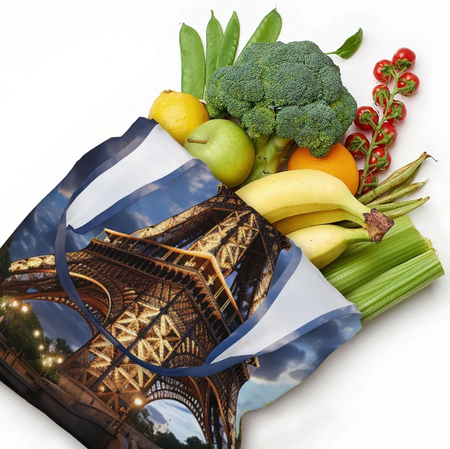 Canvas Tote Bag Reusable Grocery Bags Lightweight Handbag Northern Lights Tote Bag for Shopping Cloth Bags