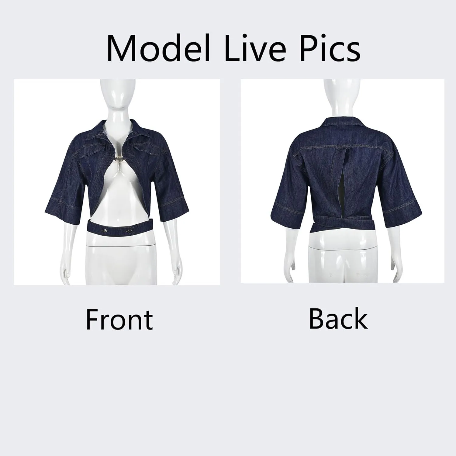 Casual Cropped Jacket Women Fall Fashion Short Sleeve Lace-up Coat Trendy Hollow Out Women's Clothes