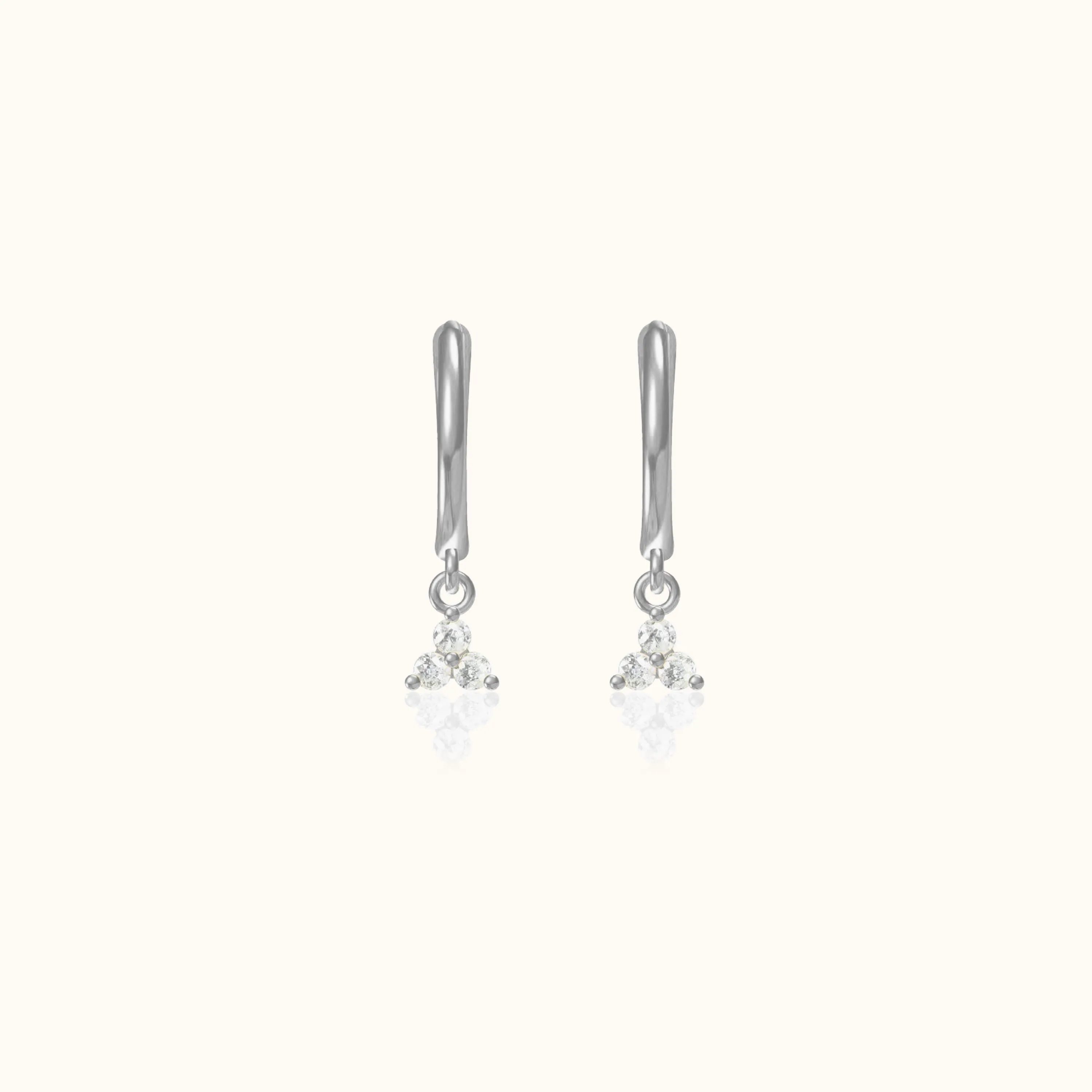 Classic Crystal Trefoil Earrings