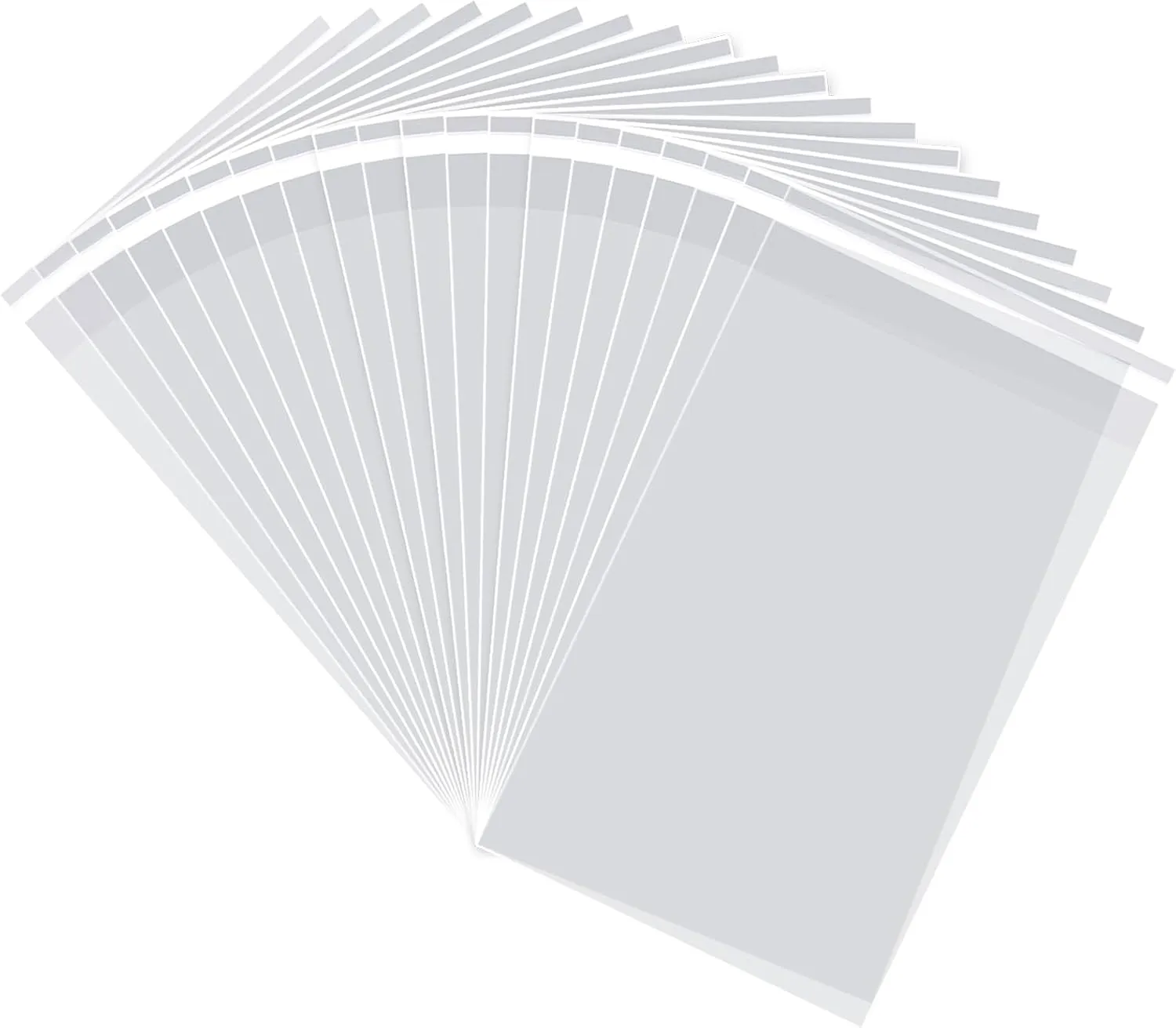 Clear Self Sealing T-Shirt Bags 10x13 50 Pcs Cellophane Adhesive Clothing Clothes Poly Plastic Resealable Small Business Packaging Bag