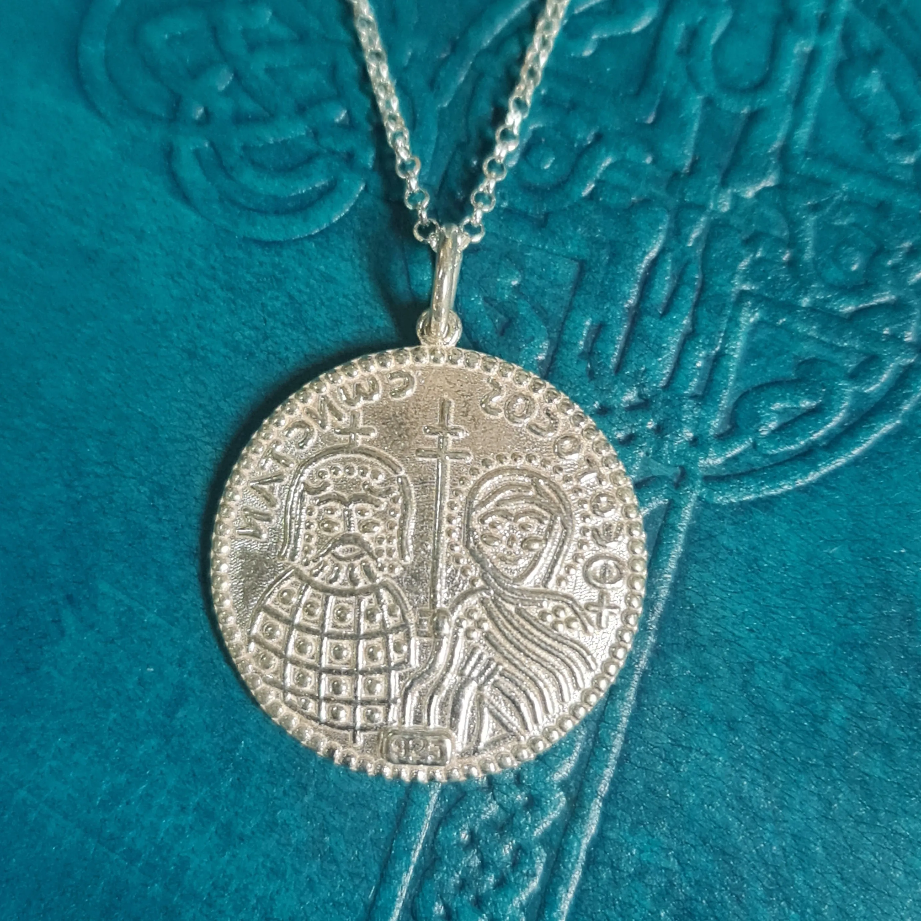 Constantinato Disc Necklace Silver