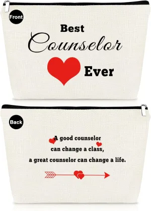 Counselor Appreciation Gift School Counselor Makeup Bag for Women Thank You Gift for Counselor Thanksgiving Christmas Birthday Graduation Gifts for Counselor Teacher from Student Cosmetic Bag Pouch