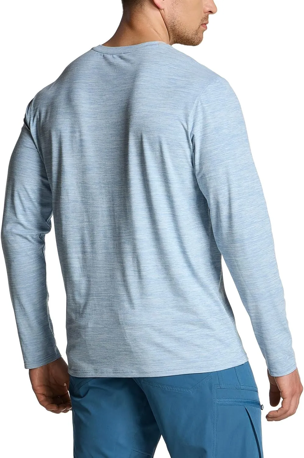 CQR Men's UPF50  Sun Protection Shirts, Quick Dry Long Sleeve Rash Guard, Athletic Running Workout Fishing Cooling Shirts
