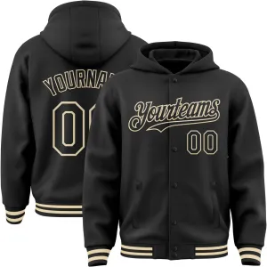 Custom Hoodie Baseball Jackets Personalized Varsity Letterman Jackets Stitched Name Number Logo for Men Women Youth