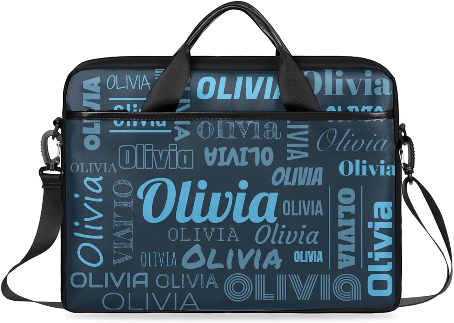 Custom Laptop Shoulder Bags with Name Personalized Laptop Bags with Multi-Pockets