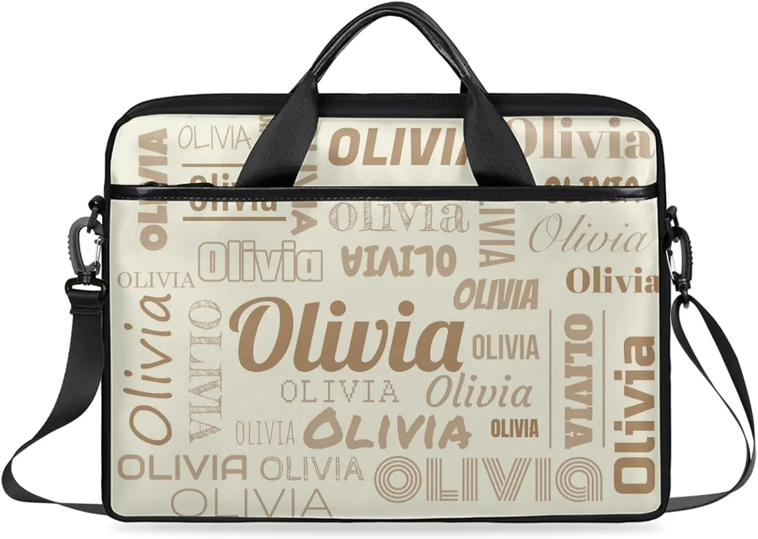 Custom Laptop Shoulder Bags with Name Personalized Laptop Bags with Multi-Pockets