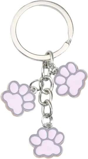 Cute Animal Cat Dog Claw Car Key Chain Ring Charm Cat Dog Paw Keychain Pendant For Women Girls Backpack Purse