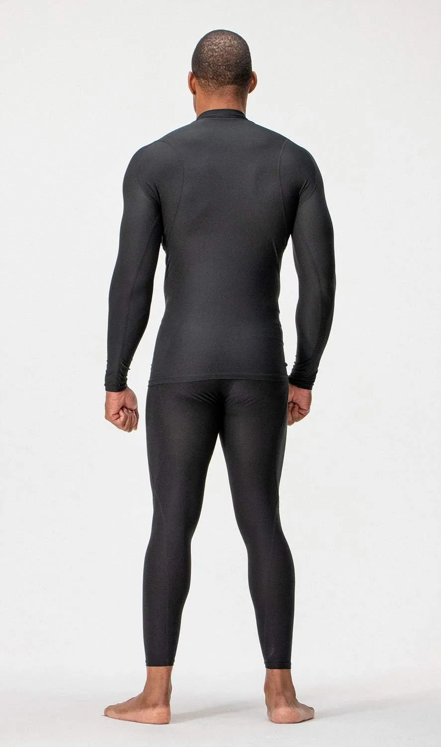 DEVOPS 3 Pack Men's Athletic Turtle Neck Long Sleeve Compression Shirts