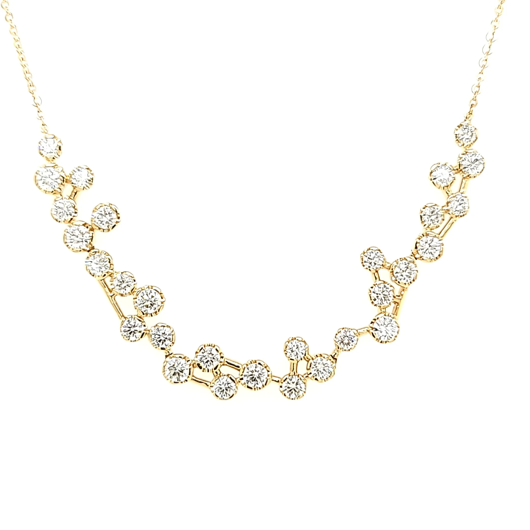 Diamond Cluster Versatile Necklace (I7199)