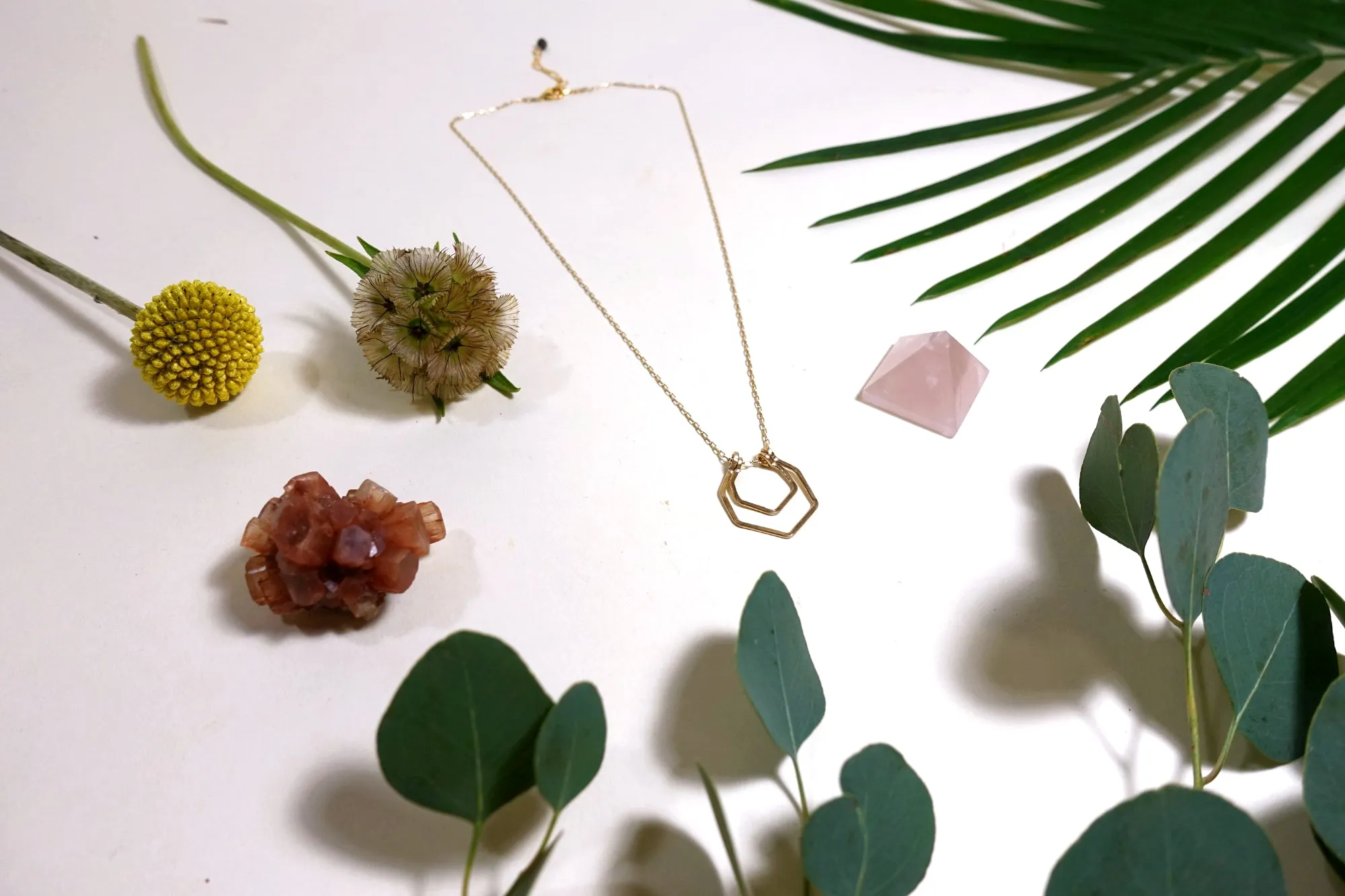 Double Hexagon Necklace