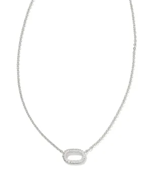 Elisa Ridge Open Frame Pendant Necklace (Gold or Silver)