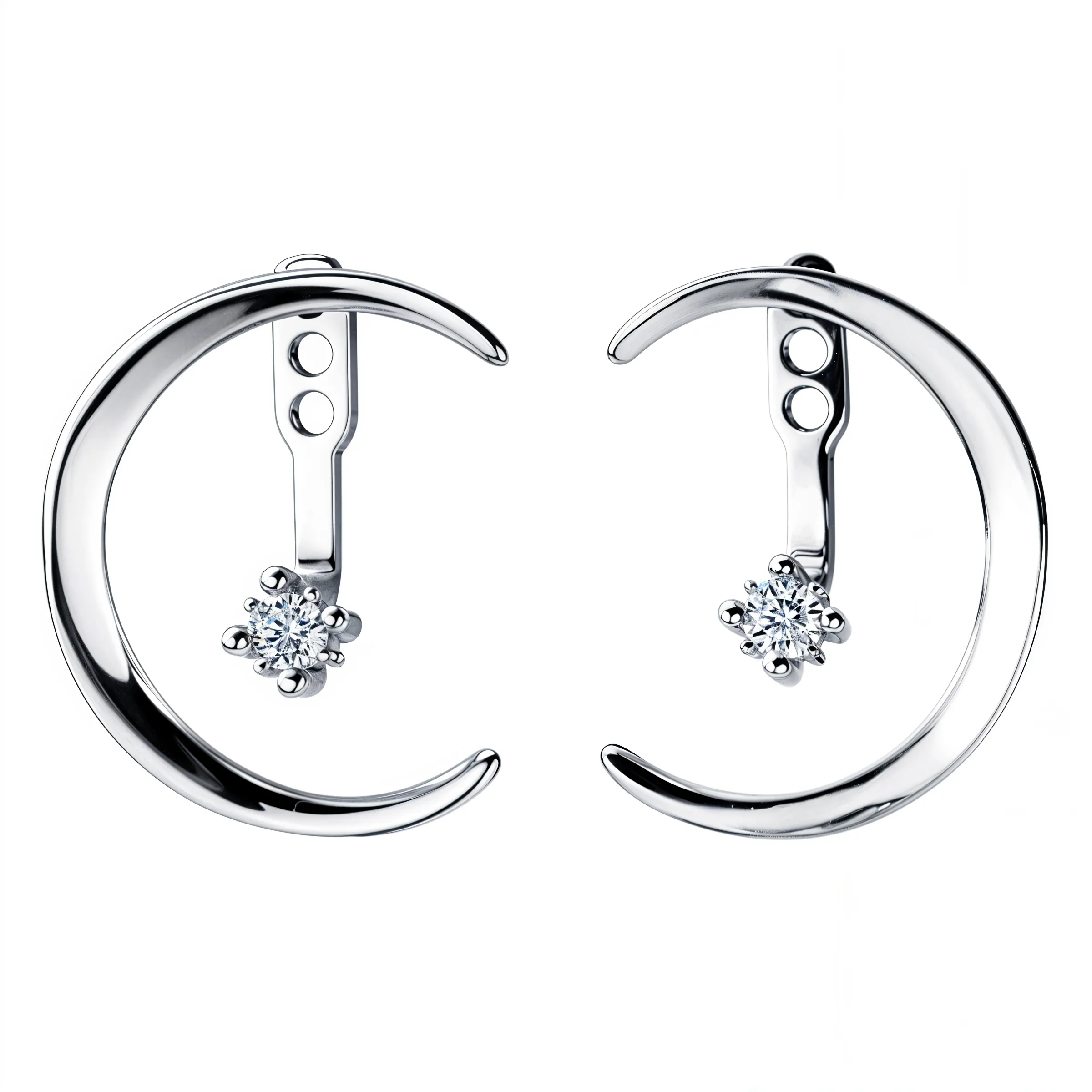 Elite Crescent Moon Minimal Studs