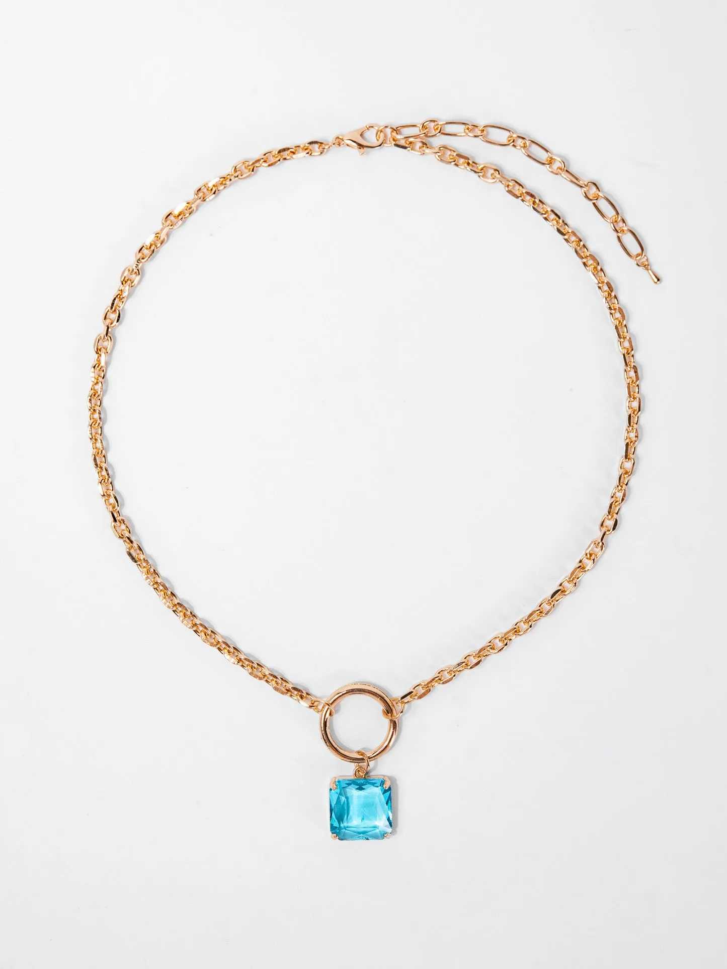 Ellie Chain Necklace with Stone Pendant